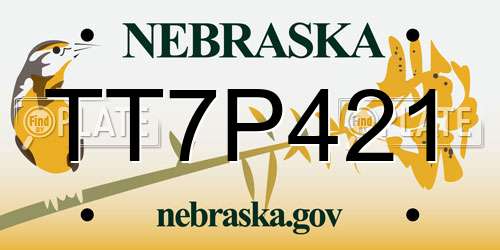 TT7P421 Nebraska License Plate
