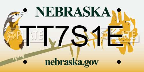 TT7S1E Nebraska License Plate