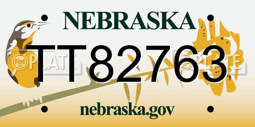 TT82763 Nebraska License Plate