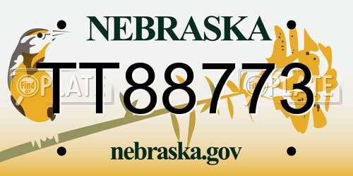 TT88773 Nebraska License Plate