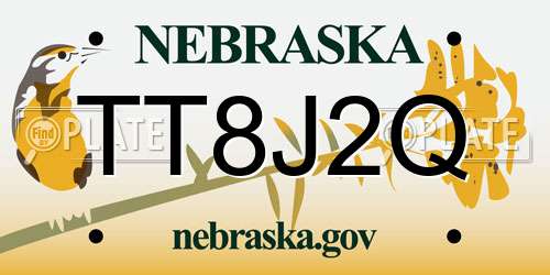 TT8J2Q Nebraska License Plate
