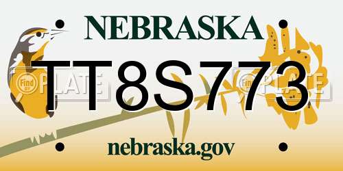 TT8S773 Nebraska License Plate