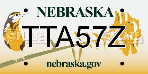TTA57Z Nebraska License Plate