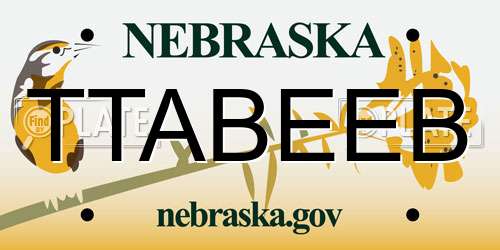 TTABEEB Nebraska License Plate