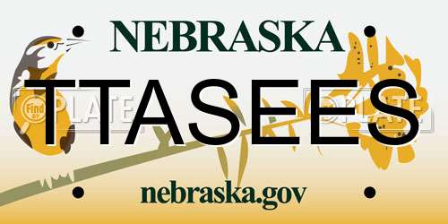 TTASEES Nebraska License Plate