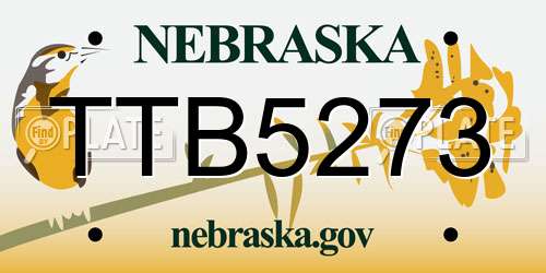 TTB5273 Nebraska License Plate