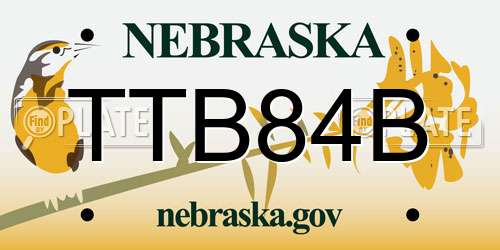 TTB84B Nebraska License Plate