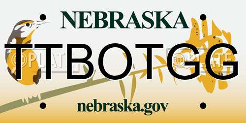 TTBOTGG Nebraska License Plate