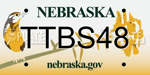 TTBS48 Nebraska License Plate