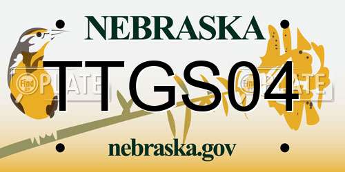 TTGS04 Nebraska License Plate