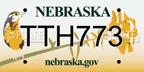 TTH773 Nebraska License Plate