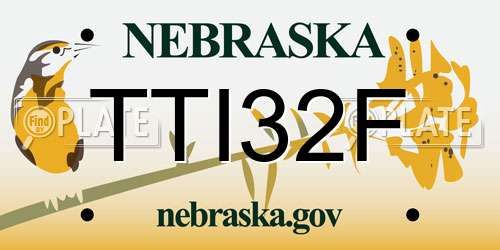 TTI32F Nebraska License Plate