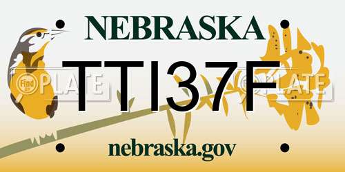 TTI37F Nebraska License Plate
