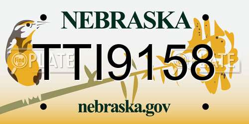 TTI9158 Nebraska License Plate