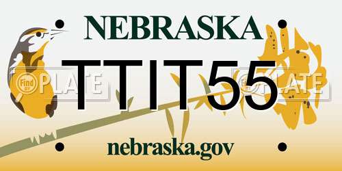 TTIT55 Nebraska License Plate