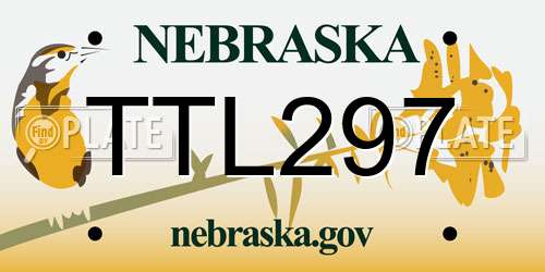 TTL297 Nebraska License Plate