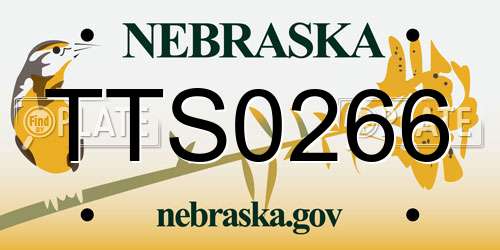 TTS0266 Nebraska License Plate