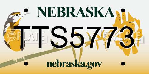 TTS5773 Nebraska License Plate