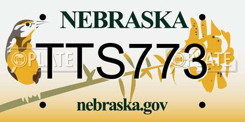 TTS773 Nebraska License Plate