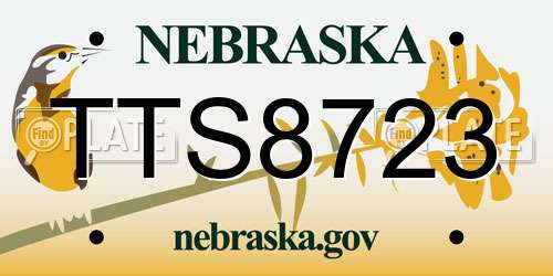 TTS8723 Nebraska License Plate