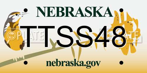 TTSS48 Nebraska License Plate