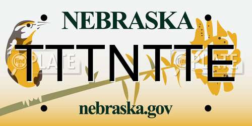 TTTNTTE Nebraska License Plate
