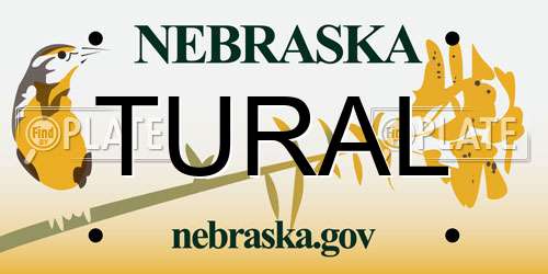 TURAL Nebraska License Plate