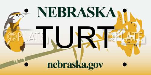 TURT Nebraska License Plate