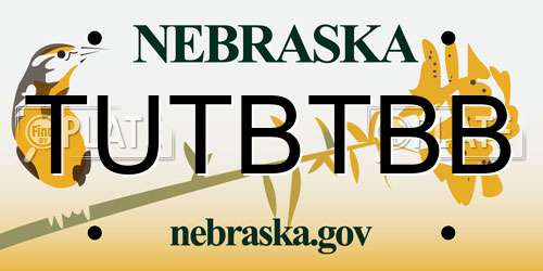 TUTBTBB Nebraska License Plate