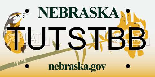 TUTSTBB Nebraska License Plate