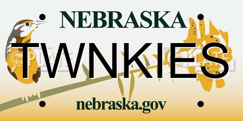 TWNKIES Nebraska License Plate