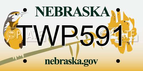 TWP591 Nebraska License Plate