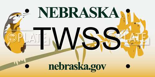TWSS Nebraska License Plate