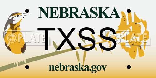 TXSS Nebraska License Plate