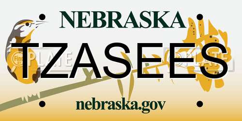 TZASEES Nebraska License Plate