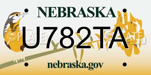 U782TA Nebraska License Plate