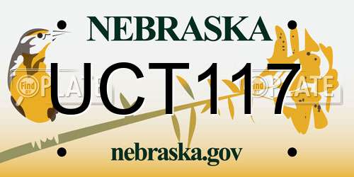 UCT117 Nebraska License Plate
