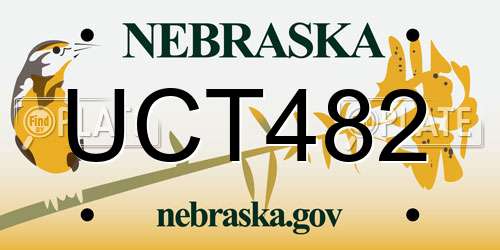 UCT482 Nebraska License Plate