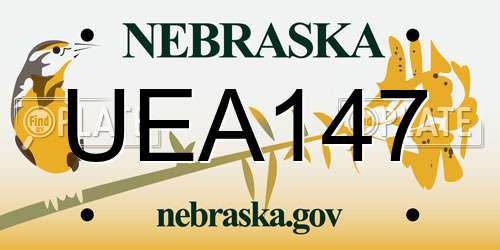 UEA147 Nebraska License Plate