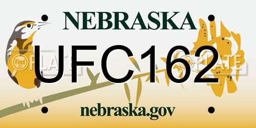 UFC162 Nebraska License Plate