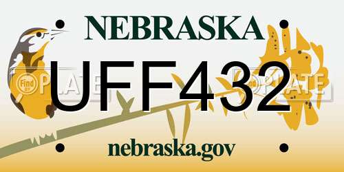 UFF432 Nebraska License Plate
