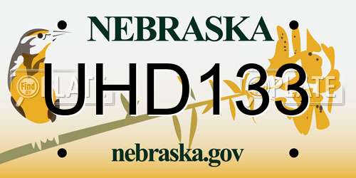 UHD133 Nebraska License Plate