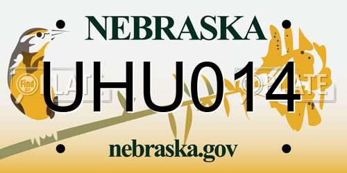 UHU014 Nebraska License Plate