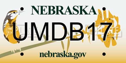UMDB17 Nebraska License Plate
