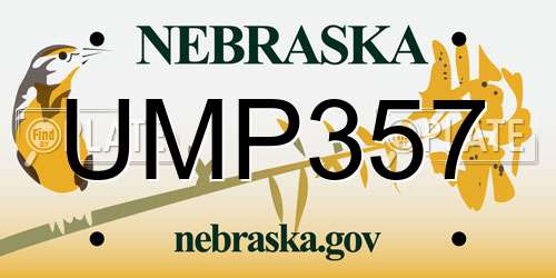 UMP357 Nebraska License Plate