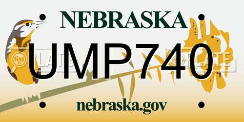 UMP740 Nebraska License Plate