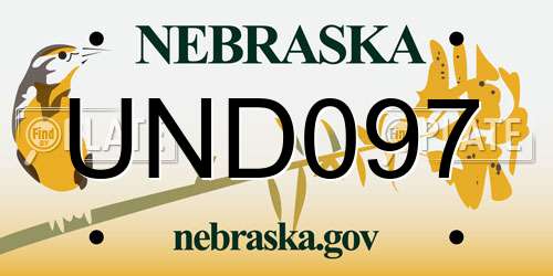UND097 Nebraska License Plate