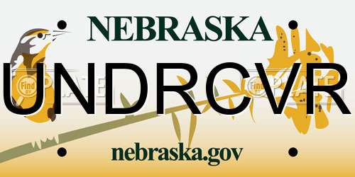 UNDRCVR Nebraska License Plate