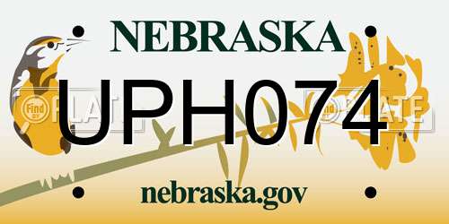 UPH074 Nebraska License Plate