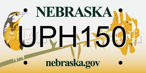 UPH150 Nebraska License Plate